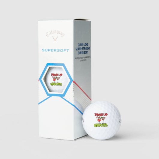 Balles De Golf Drink Up Grinches - Christmas Golf Humor (Conditionnement)