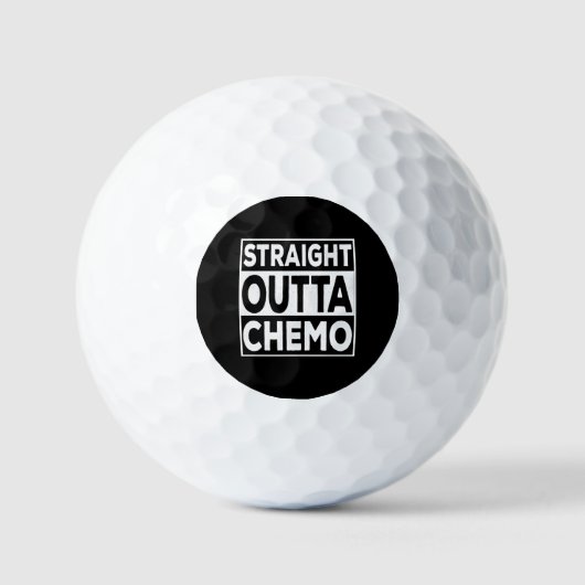 Balles De Golf Droite Outta Chemo (Recto)