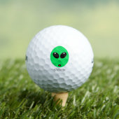 Balles De Golf Drôle Alien visage Cartoon personnalisé (T-shirt Insitu)