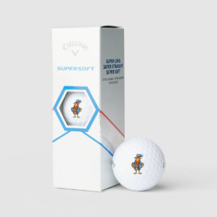 Balles De Golf Drôle Bossy Cartoon Rooster