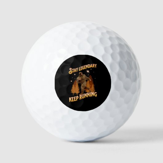 Balles De Golf Drôle de motivation de course de Bigfoot (Recto)
