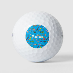 Balles De Golf Drôle des créatures marines dessin motif