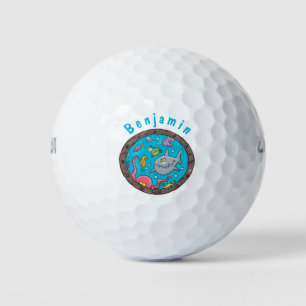 Balles De Golf Drôle des créatures marines sous l'eau dessin anim