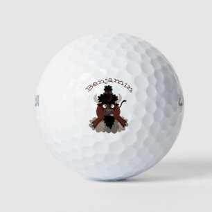 Balles De Golf Drôle dessin animé de bison de buffle