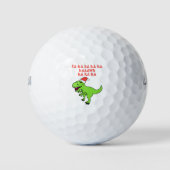 Balles De Golf Drôle dinosaure de Noël (Devant)