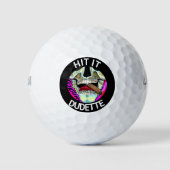 Balles De Golf Drôle Dudette Skull Pop Art Golf Balls (Devant)