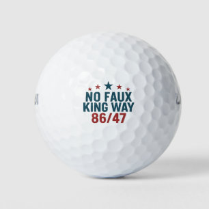 Balles De Golf Drôle No Faux King Way 86 47 4 juillet