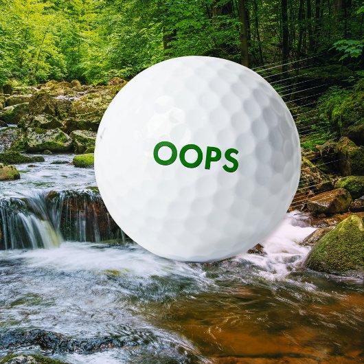 Balles De Golf Drôle "Oops" Humour plaisanterie Quirky Nouveauté