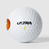 Balles De Golf Drôle Orange Citrouille Face 4Tony (Logo)