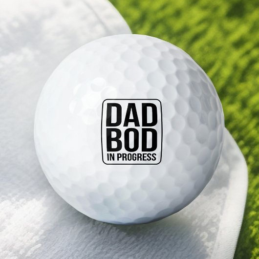 Balles De Golf Drôle Papa Bod en cours Humour Fête des pères Noir