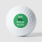 Balles De Golf Drôle Perdu Encore Personnalisé (Devant)