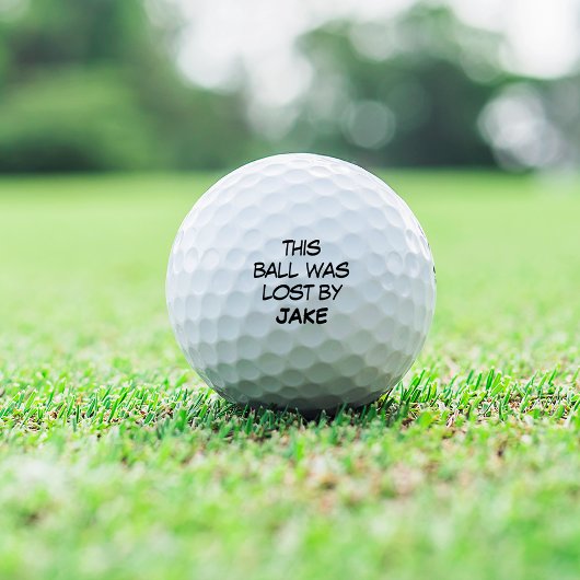 Balles De Golf Drôle personnalisé perdu