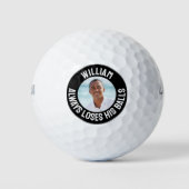 Balles De Golf Drôle Photo Personnalisée Et Nom Perdu (Devant)