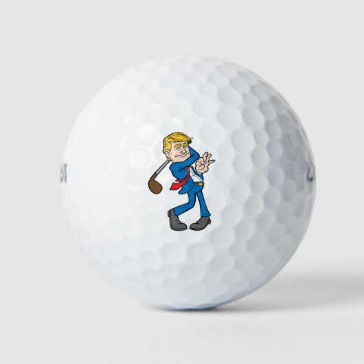 Balles De Golf Drôle Président Trump Golf Swing Cadeau (Devant)