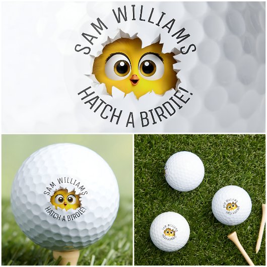 Balles De Golf Drôle Pun & Nom, Mignonne Chick, Pour Lui, Lui, Il