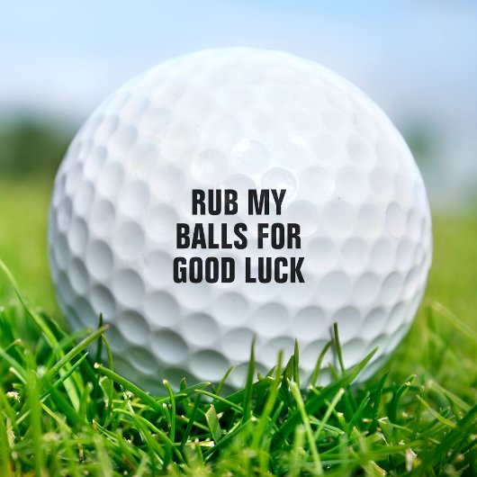 Balles De Golf Drôle Rub Mes Boules Pour Bonne Chance Dirty Humou