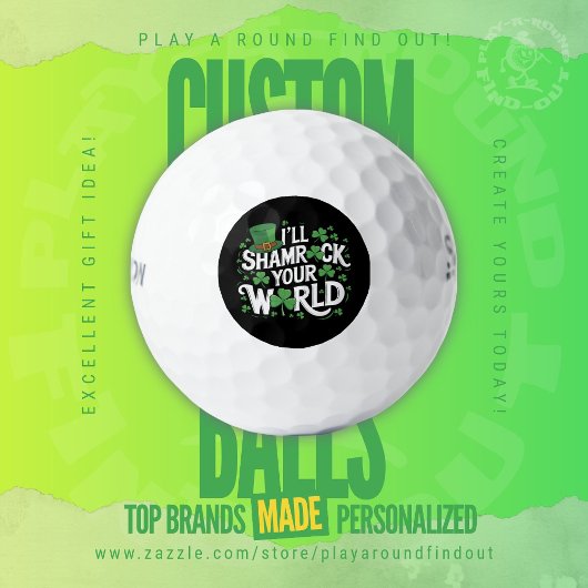 Balles De Golf Drôle Shamrock Trèfle Saint-Patrick Titleist