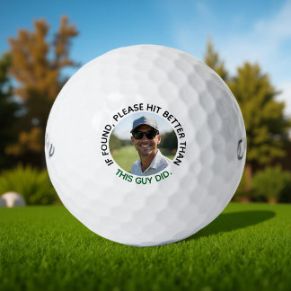 Balles De Golf Drôle Si Trouvé, S'Il Vous Plaît Toucher Meilleure
