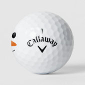 Balles De Golf Drôle Snowman Face Golfer Cadeau (Logo)