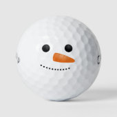 Balles De Golf Drôle Snowman Face Golfer Cadeau (Devant)