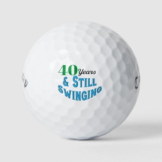Balles de Golf Drôles 40e Anniversaire (Devant)