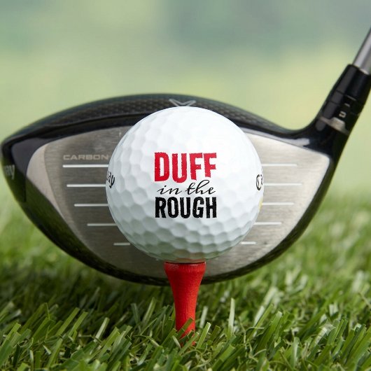 Balles De Golf Duff poétique drôle dans le Rough