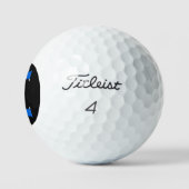 Balles De Golf E Monogramme superposé sur le drapeau écossais tpv (Logo)