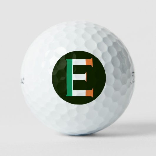 Balles De Golf E Monogramme superposé sur le drapeau irlandais tp (Recto)