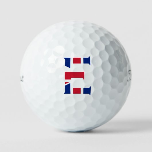 Balles De Golf E Monogramme superposé sur Union Jack Flag tpv1 gb (Recto)