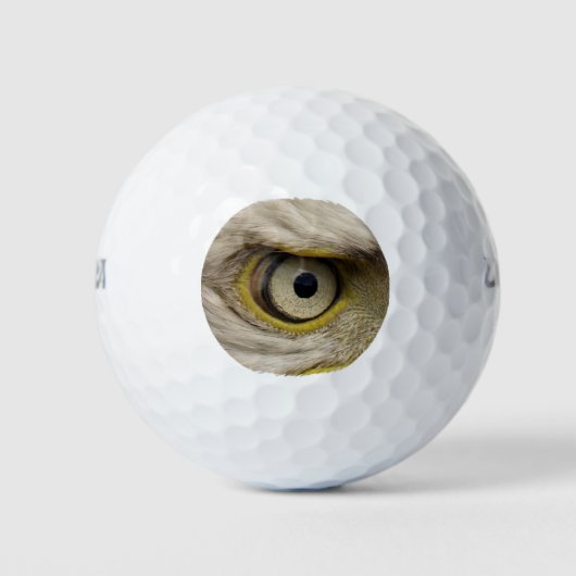 Balles De Golf Eagle Eye Raptor Funny Photo (Devant)