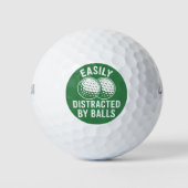 Balles De Golf Easily Distracted by Balls Funny Golf Ball Golfer (Devant)