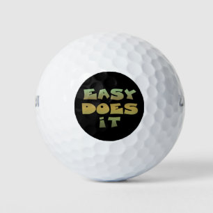 Balles De Golf Easy Do It Slogan Green Gold Golf
