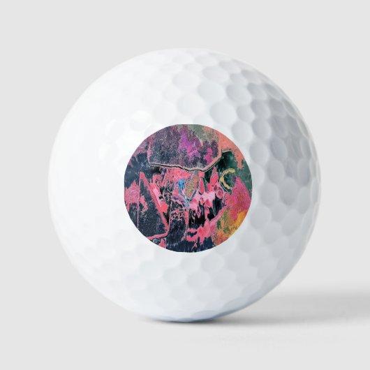 BALLES DE GOLF EAU DE FLUX ABSTRAITE (Recto)