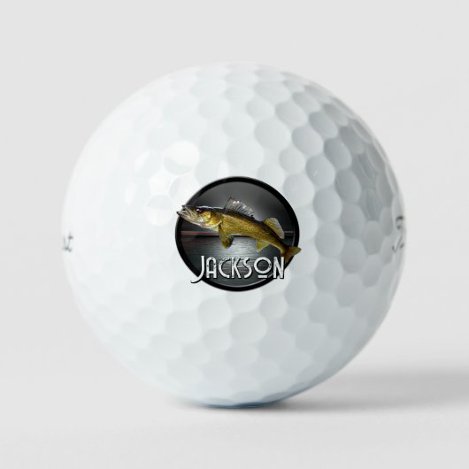 Balles De Golf Eau de la lune et brochet de walleye (Recto)
