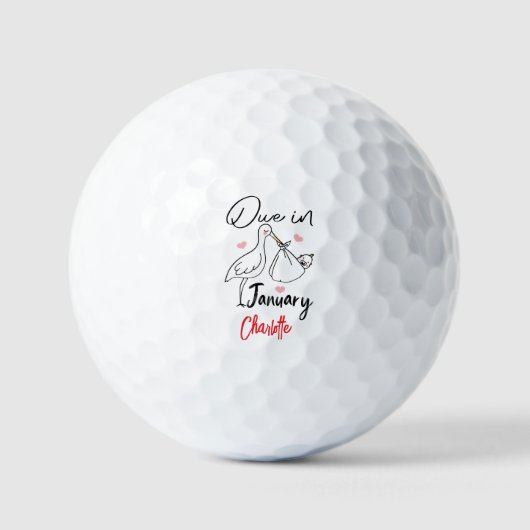 Balles De Golf Échéance En Janvier Mignonne Swan Portant Un Nouve (Recto)