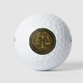Balles De Golf Échelles de justice | Initiales de l'avocat (Devant)