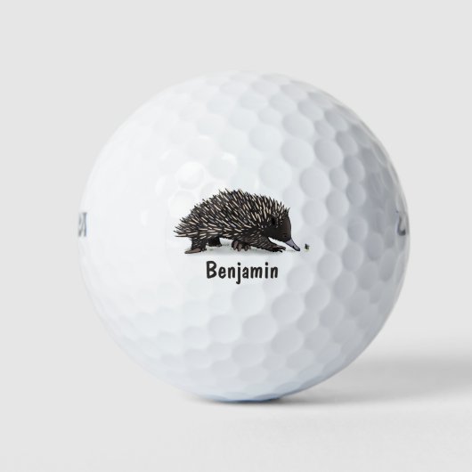 Balles De Golf Echidna mignonne avec dessin animé d'abeille (Devant)