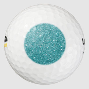 Balles De Golf Éclats de Parties scintillant turquoises