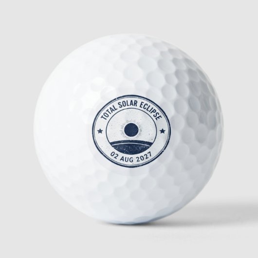 Balles De Golf Éclipse solaire du 2 août 2027 (Recto)