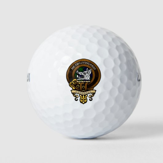 Balles De Golf Écosse Clan Campbell Badge et Crest (Devant)