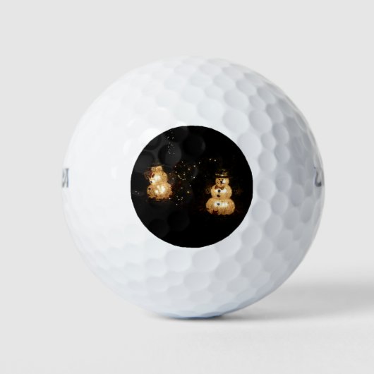 Balles De Golf Écran Luminaire Snowman (Devant)