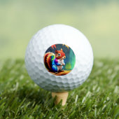 Balles De Golf Écureuil Assis Coloré Mignon (T-shirt Insitu)