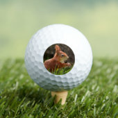 Balles De Golf Écureuil rouge joyeux (T-shirt Insitu)