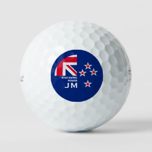 Balles De Golf Éditable golfeur néo-zélandais kiwi