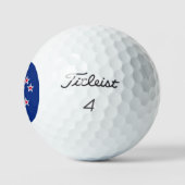 Balles De Golf Editable Kiwi New Zealander Golfing (Logo)