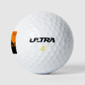 Balles De Golf Éffrayant Halloween Citrouilles Jack-o-Lanterns (Logo)