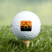 Balles De Golf Éffrayant Halloween Citrouilles Jack-o-Lanterns (T-shirt Insitu)