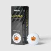 Balles De Golf Éffrayant visage citrouille d'Halloween. Cute Jack (Emballage)