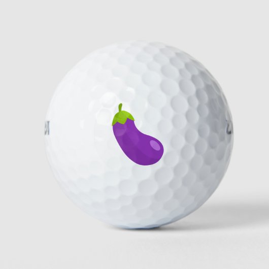 Balles De Golf Eggplant Emoji imprimé (Devant)