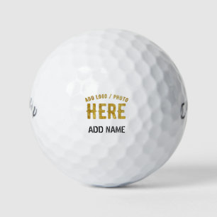 BALLES DE GOLF ÉLÉGANT BLANC PERSONNALISABLE MODERNE MARQUE VERIF